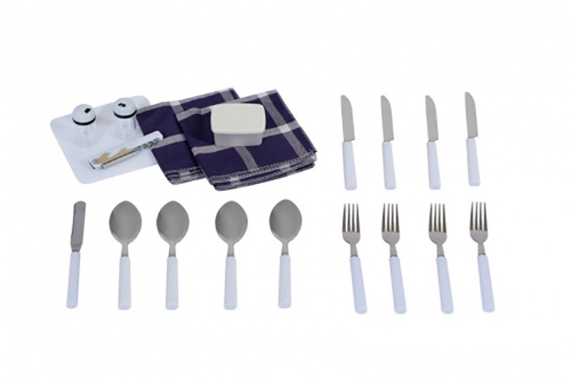 Набір для пікніка TE-412 синій з килимком Набір для пікніка TE-412 синій з килимком