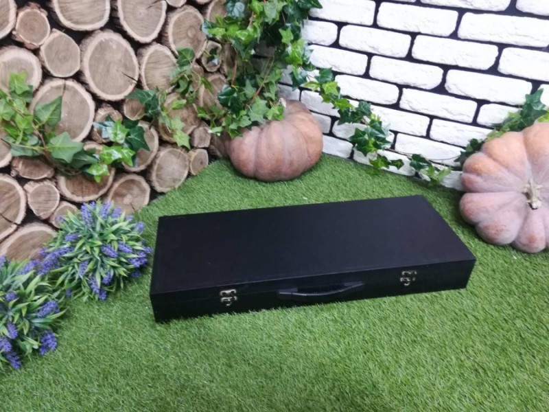 Подарочный набор из 6 шампуров для мяса "Lux Black" (640х12х3 мм) в деревянном кейсе Подарочный набор из 6 шампуров для мяса "Lux Black" (640х12х3 мм) в деревянном кейсе