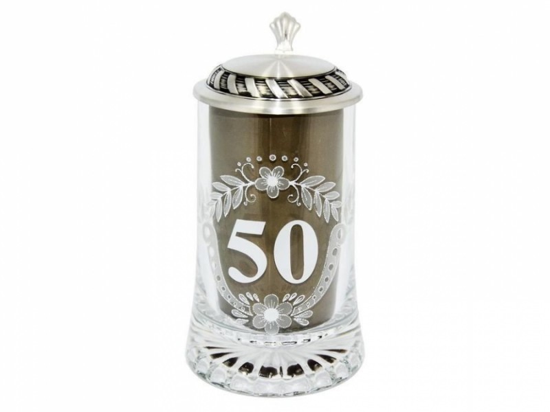 Кружка пивная "50" юбилейная Кружка пивная "50" юбилейная