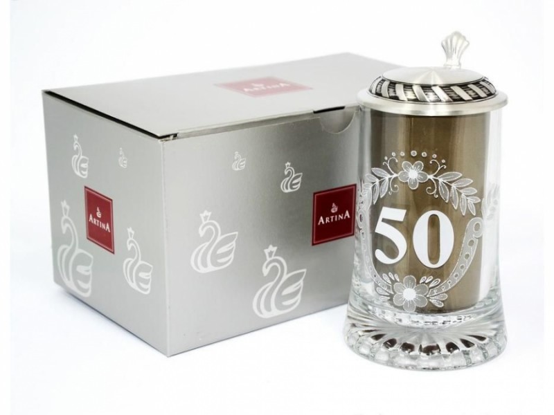 Кружка пивная "50" юбилейная Кружка пивная "50" юбилейная