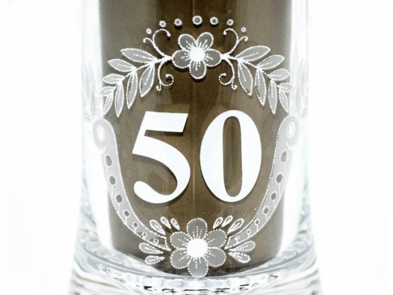 Кружка пивная "50" юбилейная Кружка пивная "50" юбилейная
