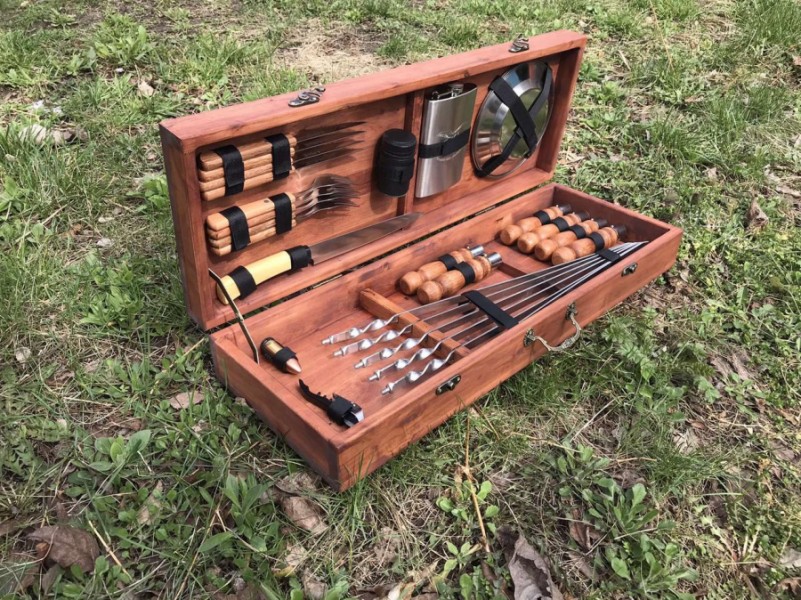 Набор из 6 разборных шампуров для мяса Profi Набор из 6 разборных шампуров для мяса Profi