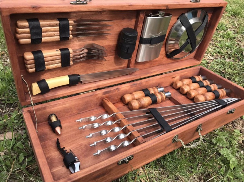 Набор из 6 разборных шампуров для мяса Profi Набор из 6 разборных шампуров для мяса Profi