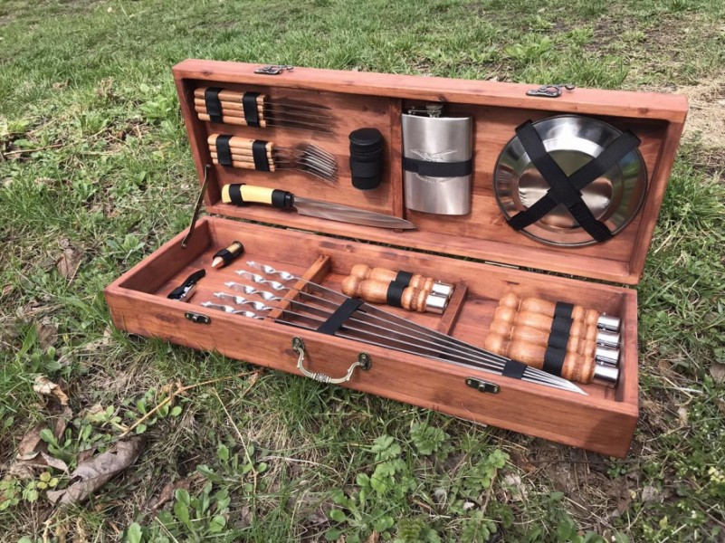 Набор из 6 разборных шампуров для мяса Profi Набор из 6 разборных шампуров для мяса Profi