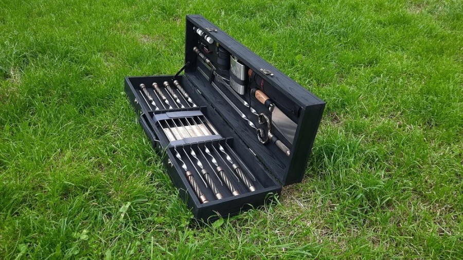 Набор из 8 шампуров с кованой ручкой Канат Набор из 8 шампуров с кованой ручкой Канат