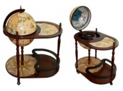 Глобус бар со столиком Карта мира новый дизайн кремовая сфера 40 см 40004NCG40 Глобус бар со столиком Карта мира новый дизайн кремовая сфера 40 см 40004NCG40