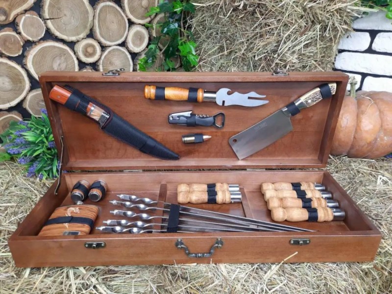 НАБОР ИЗ 6 РАЗБОРНЫХ ШАМПУРОВ ДЛЯ МЯСА PROFI НАБОР ИЗ 6 РАЗБОРНЫХ ШАМПУРОВ ДЛЯ МЯСА PROFI