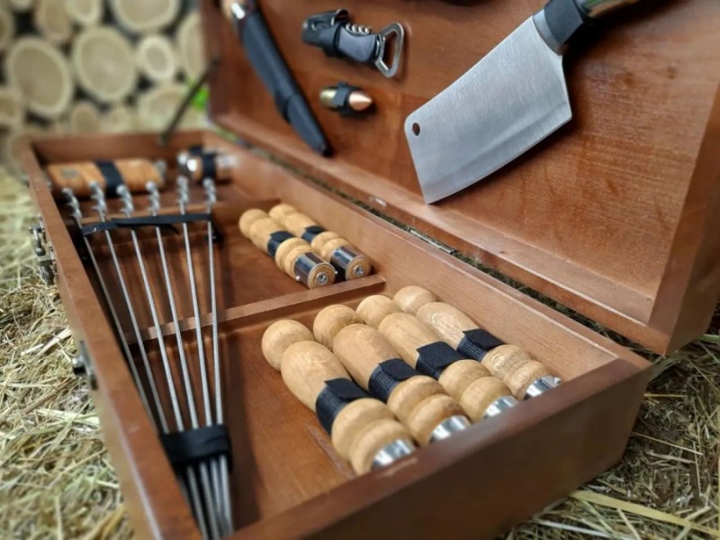 НАБОР ИЗ 6 РАЗБОРНЫХ ШАМПУРОВ ДЛЯ МЯСА PROFI НАБОР ИЗ 6 РАЗБОРНЫХ ШАМПУРОВ ДЛЯ МЯСА PROFI