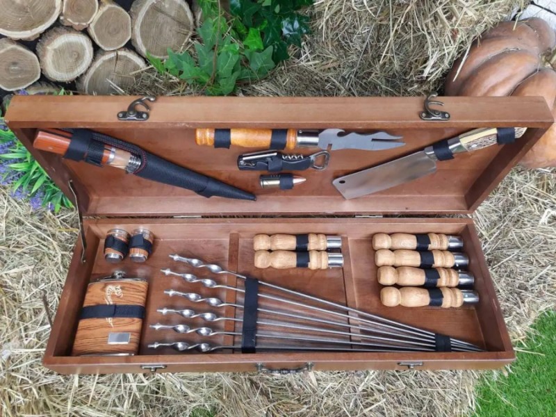 НАБОР ИЗ 6 РАЗБОРНЫХ ШАМПУРОВ ДЛЯ МЯСА PROFI НАБОР ИЗ 6 РАЗБОРНЫХ ШАМПУРОВ ДЛЯ МЯСА PROFI