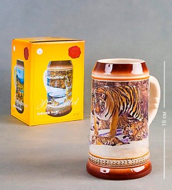 Бюргерская пивная кружка "Семейство тигров", 720 мл