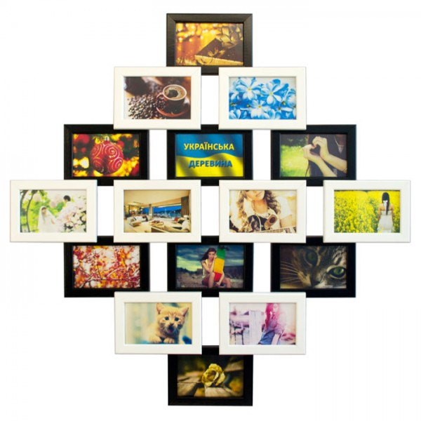ДЕРЕВ’ЯНА МУЛЬТИРАМКА НА 16 ФОТО ФАНТАЗІЯ НА 16, ЧОРНО-БІЛА . ДЕРЕВ’ЯНА МУЛЬТИРАМКА НА 16 ФОТО ФАНТАЗІЯ НА 16, ЧОРНО-БІЛА .