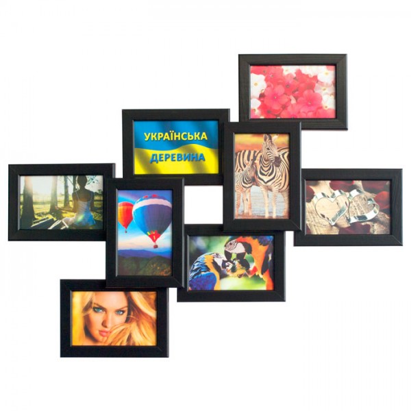 ДЕРЕВЯННАЯ МУЛЬТИРАМКА НА 8 ФОТО МЕЧТА, ЧЕРНАЯ ДЕРЕВЯННАЯ МУЛЬТИРАМКА НА 8 ФОТО МЕЧТА, ЧЕРНАЯ