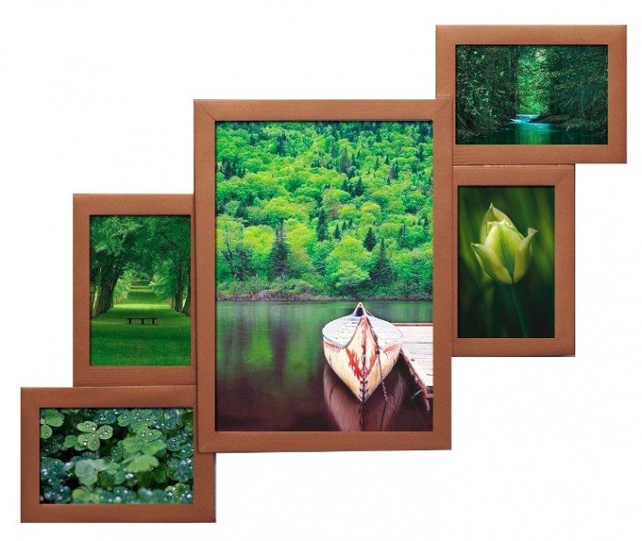 Дерев’яна мультирамка Сходи-5 Бронза . Дерев’яна мультирамка Сходи-5 Бронза .