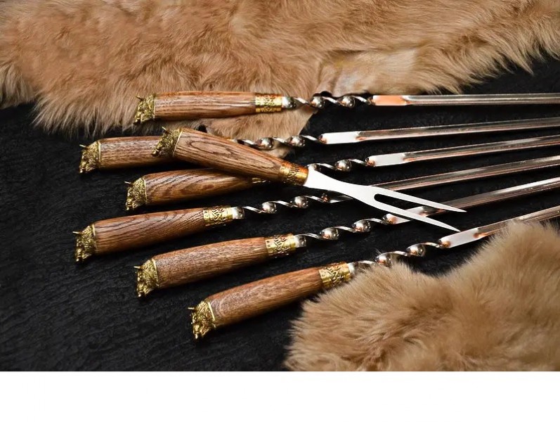 Набір шампурів з вилкою Вепрі Набір шампурів з вилкою Вепрі