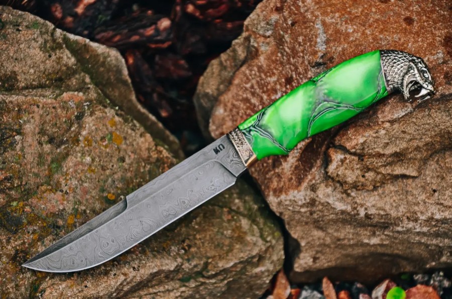 Нож дамаск и акрил Анаконда Нож дамаск и акрил Анаконда