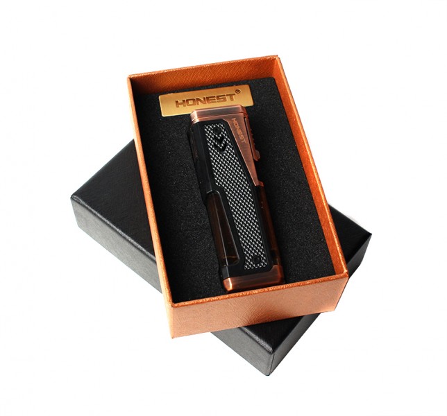 Зажигалка трубочная четыре форсунки в подарочной упаковке Зажигалка трубочная четыре форсунки в подарочной упаковке