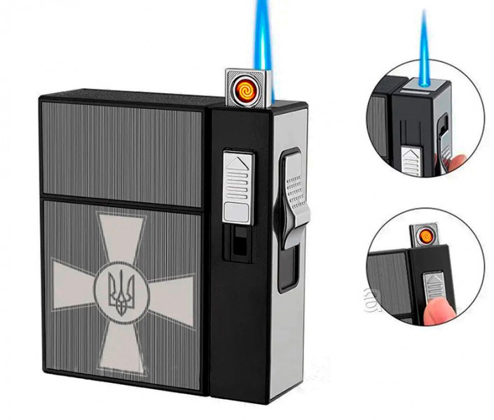 Портсигар с зажигалкой usb + форсунка Портсигар с зажигалкой usb + форсунка