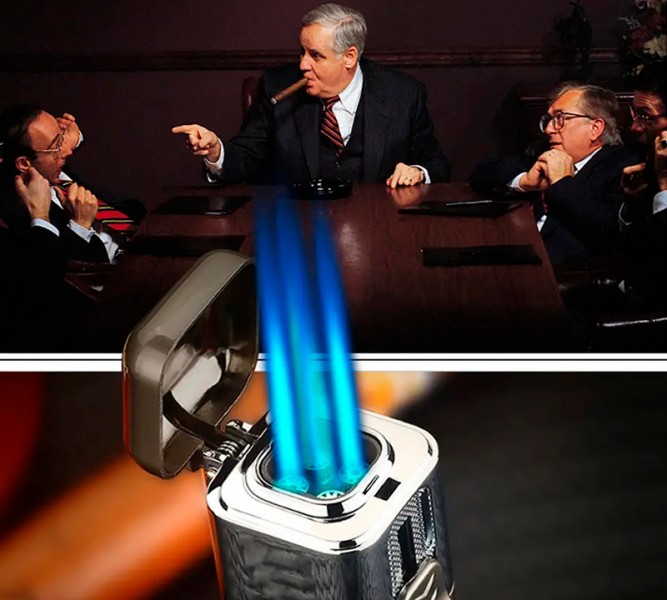 Зажигалка на 4 форсунки для сигар Зажигалка на 4 форсунки для сигар