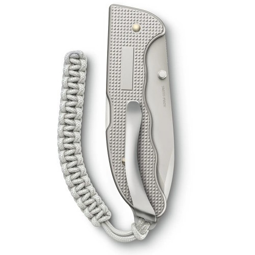 Ніж "Victorinox" Evoke Alox 136мм, 5 функцій, рифлений сірий, темляк (Швейцарія) . Ніж "Victorinox" Evoke Alox 136мм, 5 функцій, рифлений сірий, темляк (Швейцарія) .