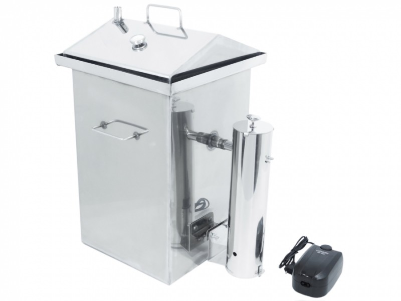 Коптильня из нержавеющей стали для холодного и горячего копчения ЕСБ15 Коптильня из нержавеющей стали для холодного и горячего копчения ЕСБ15