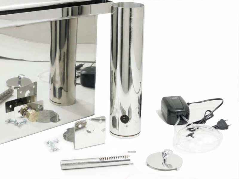 Коптильня горячего и холодного копчения из нержавейки 2 мм с дымогенератором Коптильня горячего и холодного копчения из нержавейки 2 мм с дымогенератором