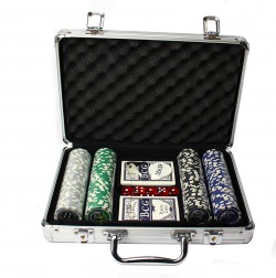 Набор для игры в покер на 200 фишек с номиналом