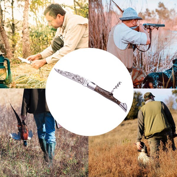 Складаний ніж зі штопором 21,5 см LAGUIOLE, сіре дерево пакка, лезо татування Франція . Складаний ніж зі штопором 21,5 см LAGUIOLE, сіре дерево пакка, лезо татування Франція .