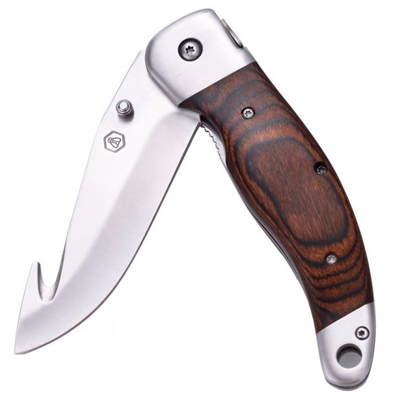 Складаний мисливський ніж з чорним чохлом 21,5 см LAGUIOLE, дерево пакка, коричневий, подарункова коробка Франція . Складаний мисливський ніж з чорним чохлом 21,5 см LAGUIOLE, дерево пакка, коричневий, подарункова коробка Франція .