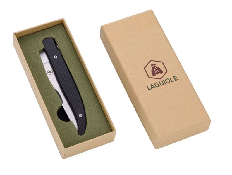 Складаний ніж 21см LAGUIOLE, карбонова рукоять, подарункова коробка Франція . Складаний ніж 21см LAGUIOLE, карбонова рукоять, подарункова коробка Франція .