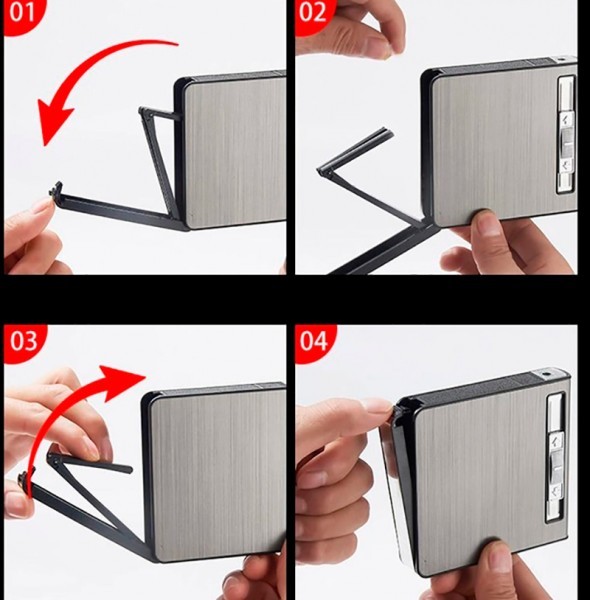 Запальничка USB та газова два режими полум’я з футляром Запальничка USB та газова два режими полум’я з футляром