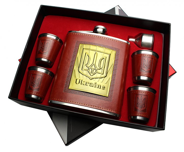 Подарочный набор с флягой для мужчин Украина