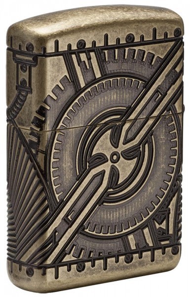 Запальничка армована Zippo Skull Antique Brass Steampunk антична латунь Запальничка армована Zippo Skull Antique Brass Steampunk антична латунь
