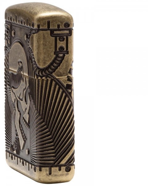 Запальничка армована Zippo Skull Antique Brass Steampunk антична латунь Запальничка армована Zippo Skull Antique Brass Steampunk антична латунь