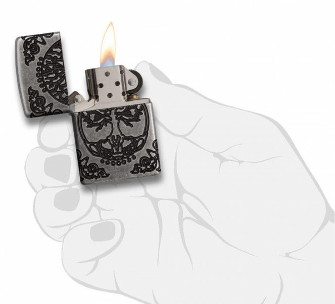 Запальничка армована Zippo Armor Tree of Life Antique Silver античне срібло Запальничка армована Zippo Armor Tree of Life Antique Silver античне срібло