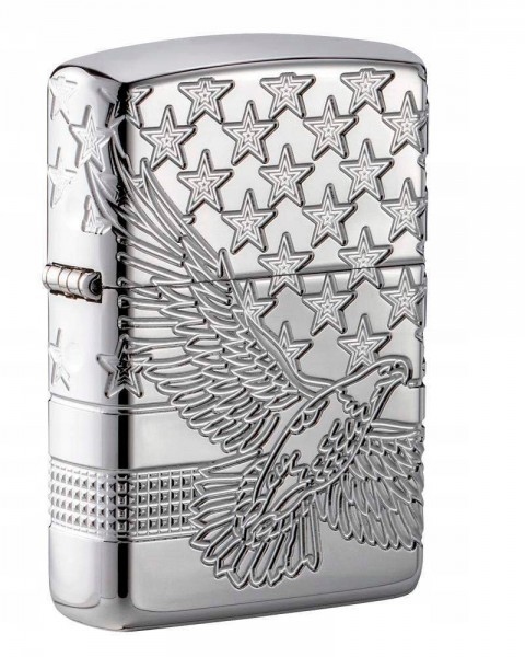 Запальничка армована Zippo Armor Patriotic Eagle High Polish Chrome Запальничка армована Zippo Armor Patriotic Eagle High Polish Chrome