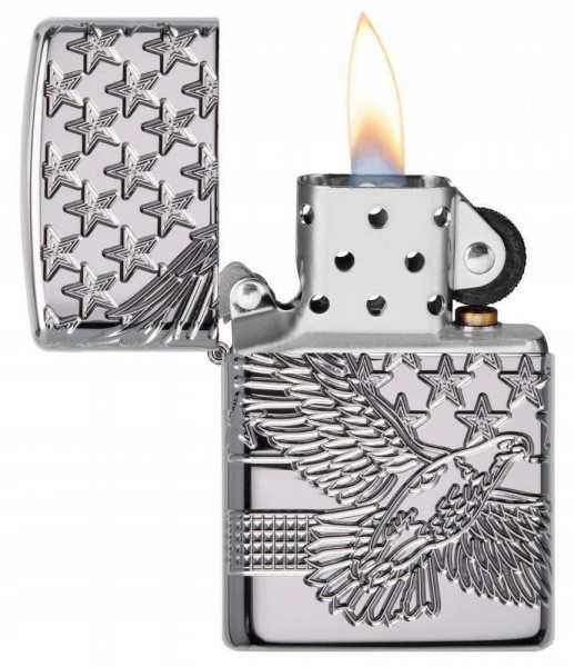 Запальничка армована Zippo Armor Patriotic Eagle High Polish Chrome Запальничка армована Zippo Armor Patriotic Eagle High Polish Chrome