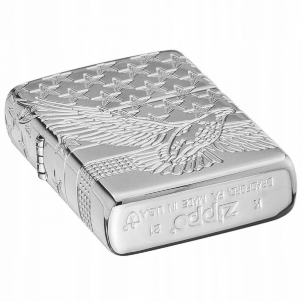 Запальничка армована Zippo Armor Patriotic Eagle High Polish Chrome Запальничка армована Zippo Armor Patriotic Eagle High Polish Chrome