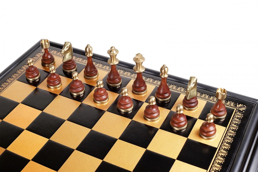 Шахматы и шахматный столик Italfama 152BW+TAV217N Шахматы и шахматный столик Italfama 152BW+TAV217N