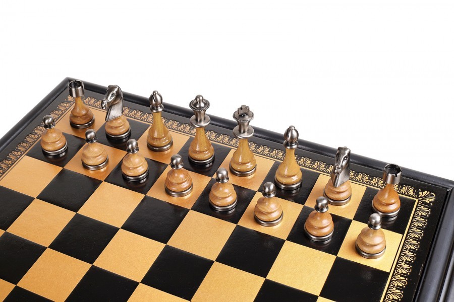 Шахматы и шахматный столик Italfama 152BW+TAV217N Шахматы и шахматный столик Italfama 152BW+TAV217N