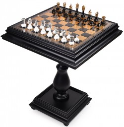 Шахматный столик и шахматы ITALFAMA G150GSBN+TAV217N