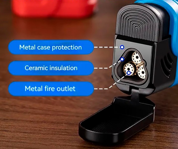 Зажигалка Triple Torch Lighter в подарочной упаковке Зажигалка Triple Torch Lighter в подарочной упаковке