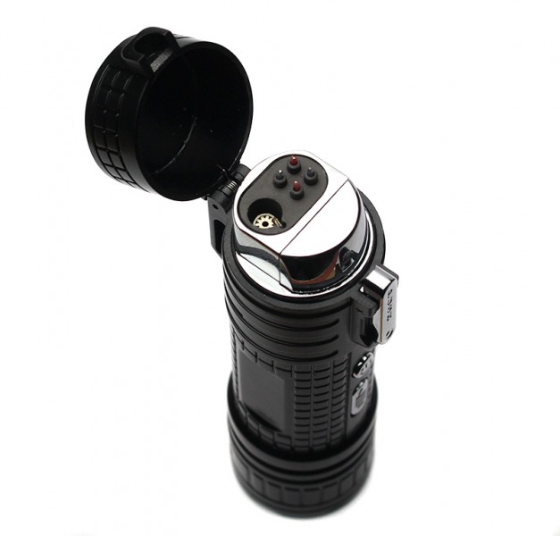 Зажигалка usb импульсная + турбо газовая + фонарик Wellandt в подарочной упаковке Зажигалка usb импульсная + турбо газовая + фонарик Wellandt в подарочной упаковке