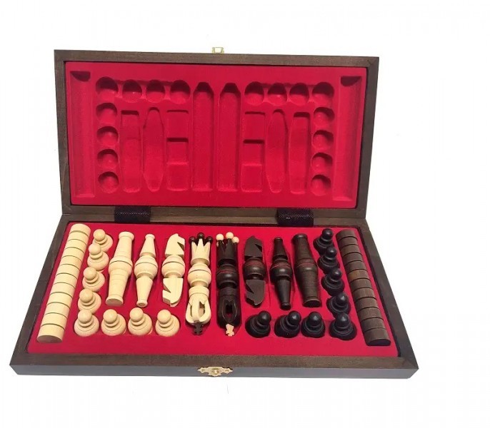 Набор шахматы и шашки средние с-165b Набор шахматы и шашки средние с-165b