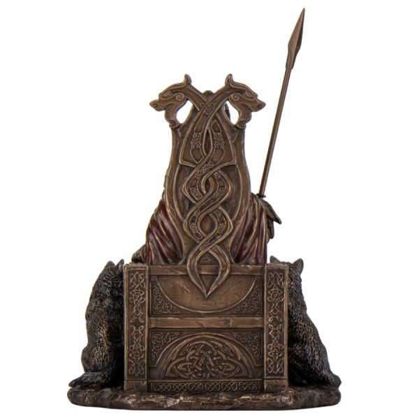 Статуэтка Veronese Один на троне с волками 25х17х11 см Статуэтка Veronese Один на троне с волками 25х17х11 см