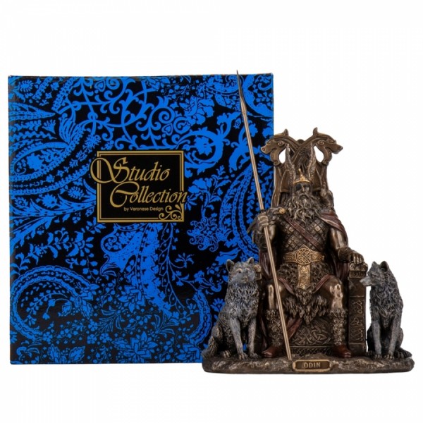 Статуэтка Veronese Один на троне с волками 25х17х11 см Статуэтка Veronese Один на троне с волками 25х17х11 см