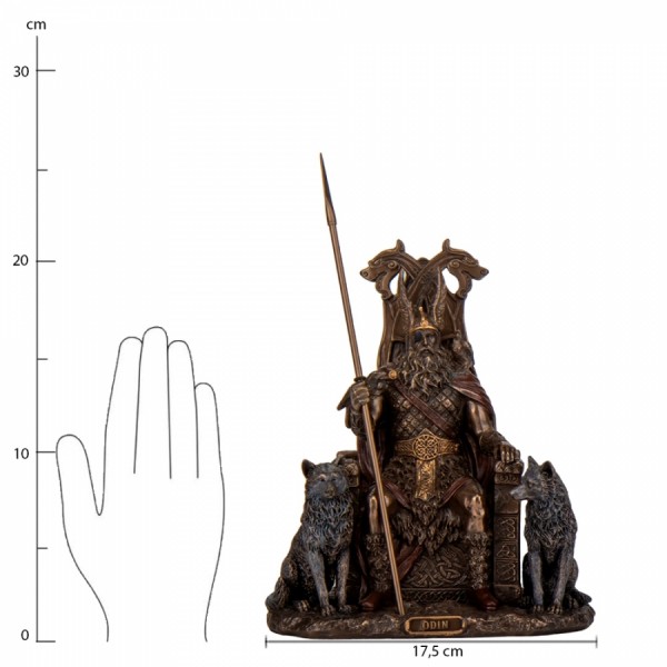 Статуэтка Veronese Один на троне с волками 25х17х11 см Статуэтка Veronese Один на троне с волками 25х17х11 см