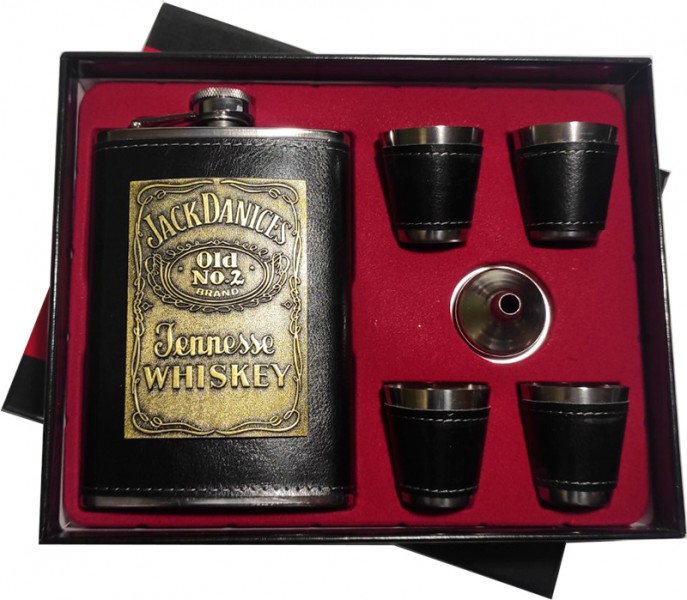Набор фляга и стопки крепкие напитки Jack Daniels Набор фляга и стопки крепкие напитки Jack Daniels