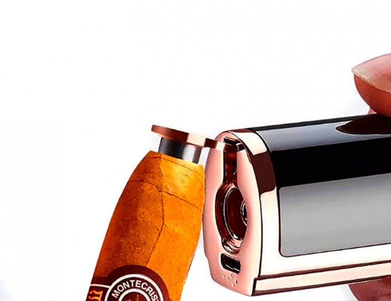 Електронна газова запальничка Lighter з 3 форсунками для сигар Електронна газова запальничка Lighter з 3 форсунками для сигар