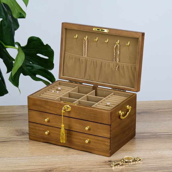 Шкатулка велика органайзер для прикрас, дерев’яна Шкатулка велика органайзер для прикрас, дерев’яна