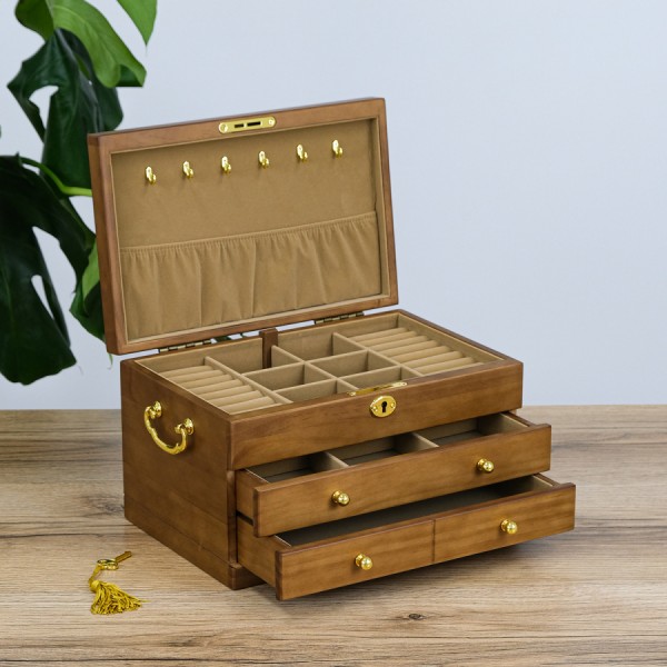 Шкатулка велика органайзер для прикрас, дерев’яна Шкатулка велика органайзер для прикрас, дерев’яна
